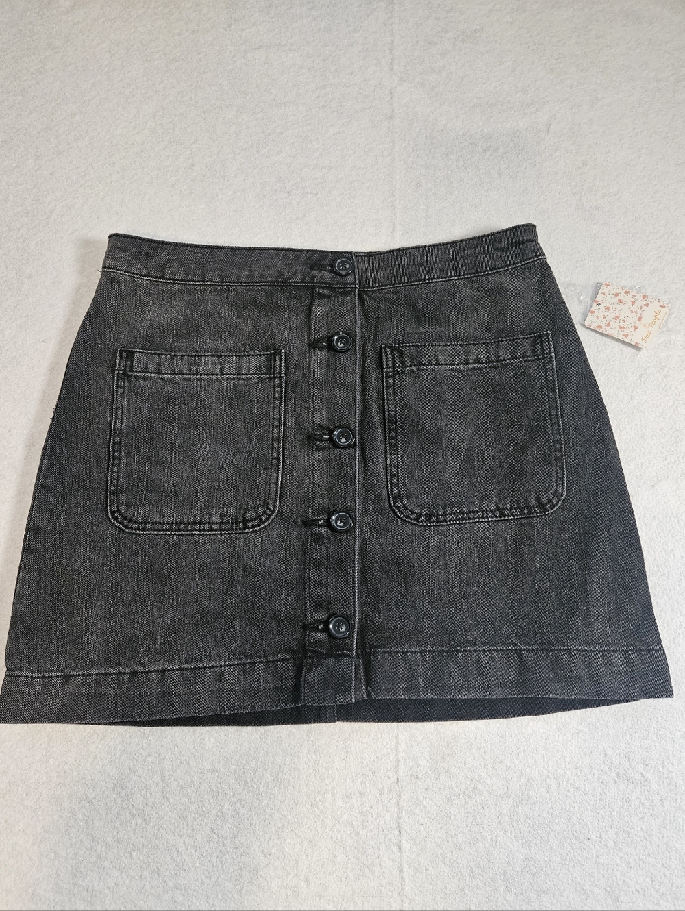 We The Free (Free People) NWT Button-Front Rocky Mountain Denim Skirt Size 30